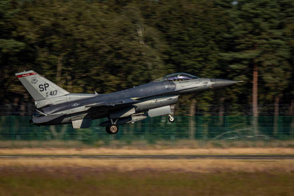 General Dynamics F-16 Fighting Falcon of the US Air Force